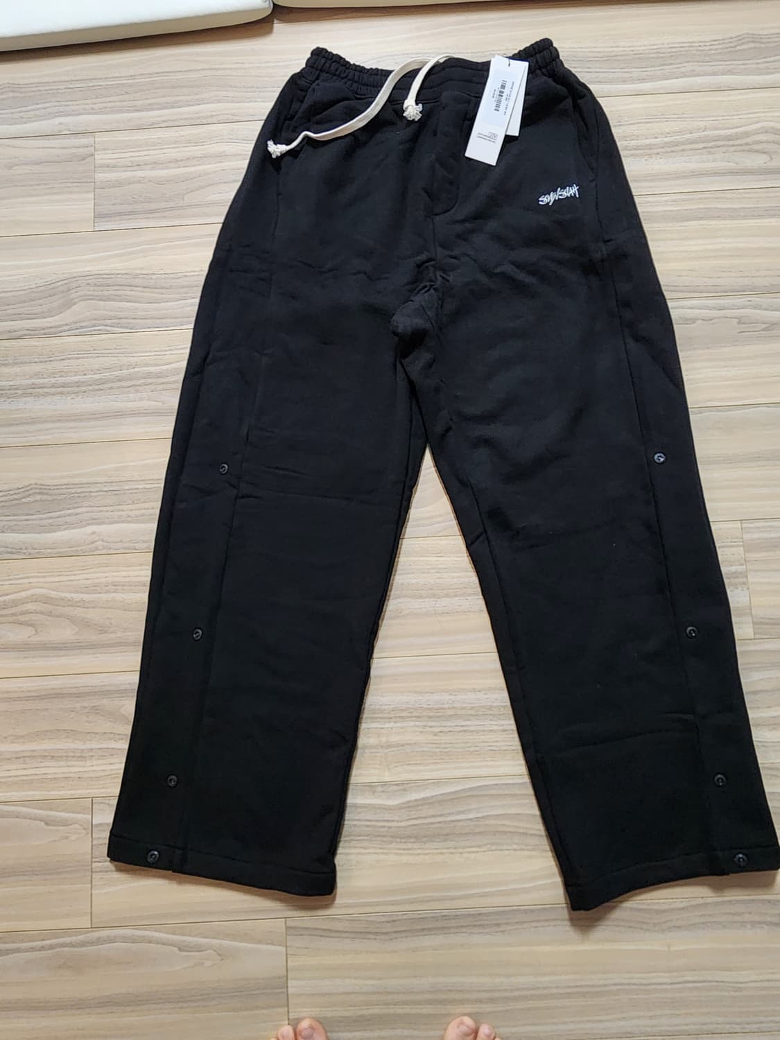 세븐셀라시그니처로고스냅팬츠블랙30사이즈 상품이미지1