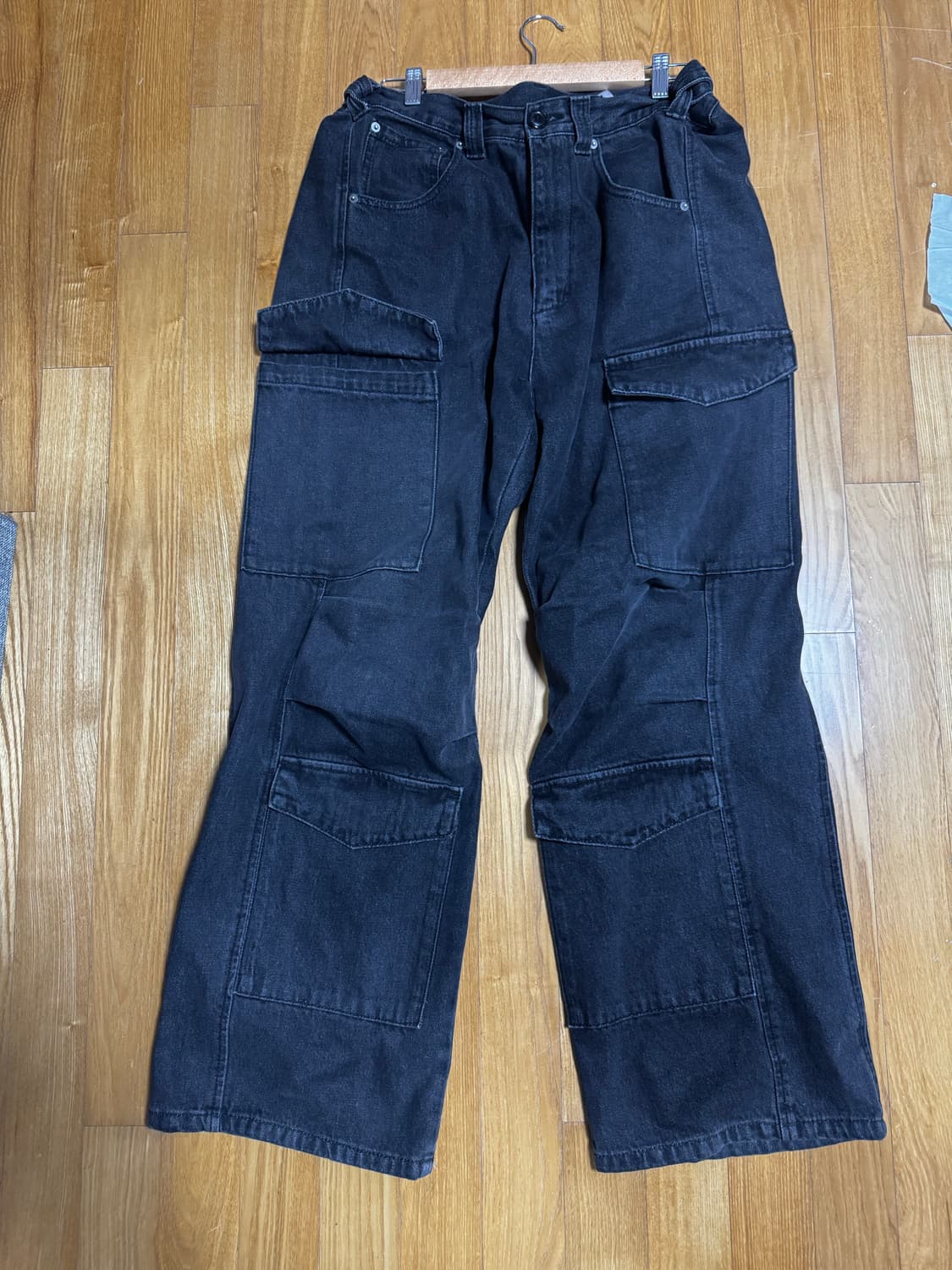 노이어 카고 흑청 팬츠 청바지 48사이즈 상품이미지1