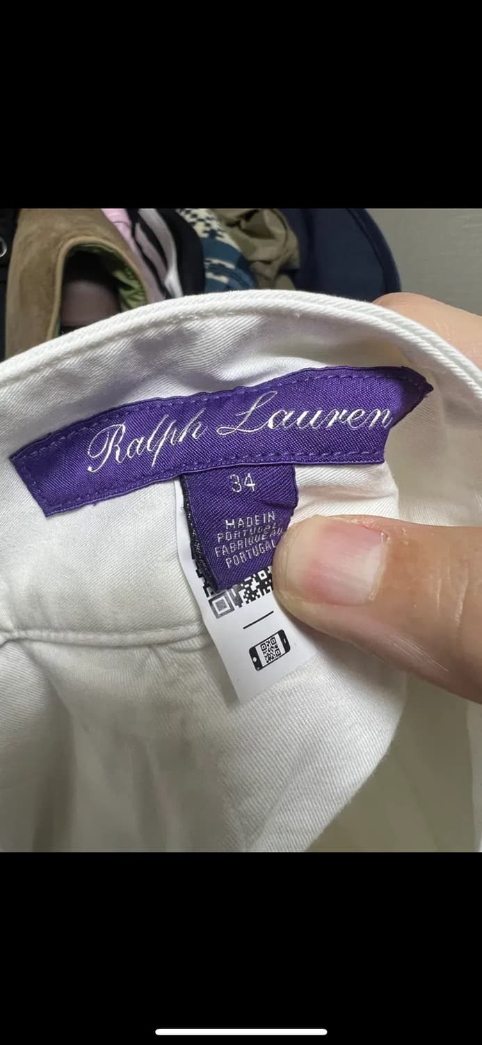 랄프로렌 퍼플라벨 핸드테일러드 화이트 반바지 34사이즈 상품이미지5