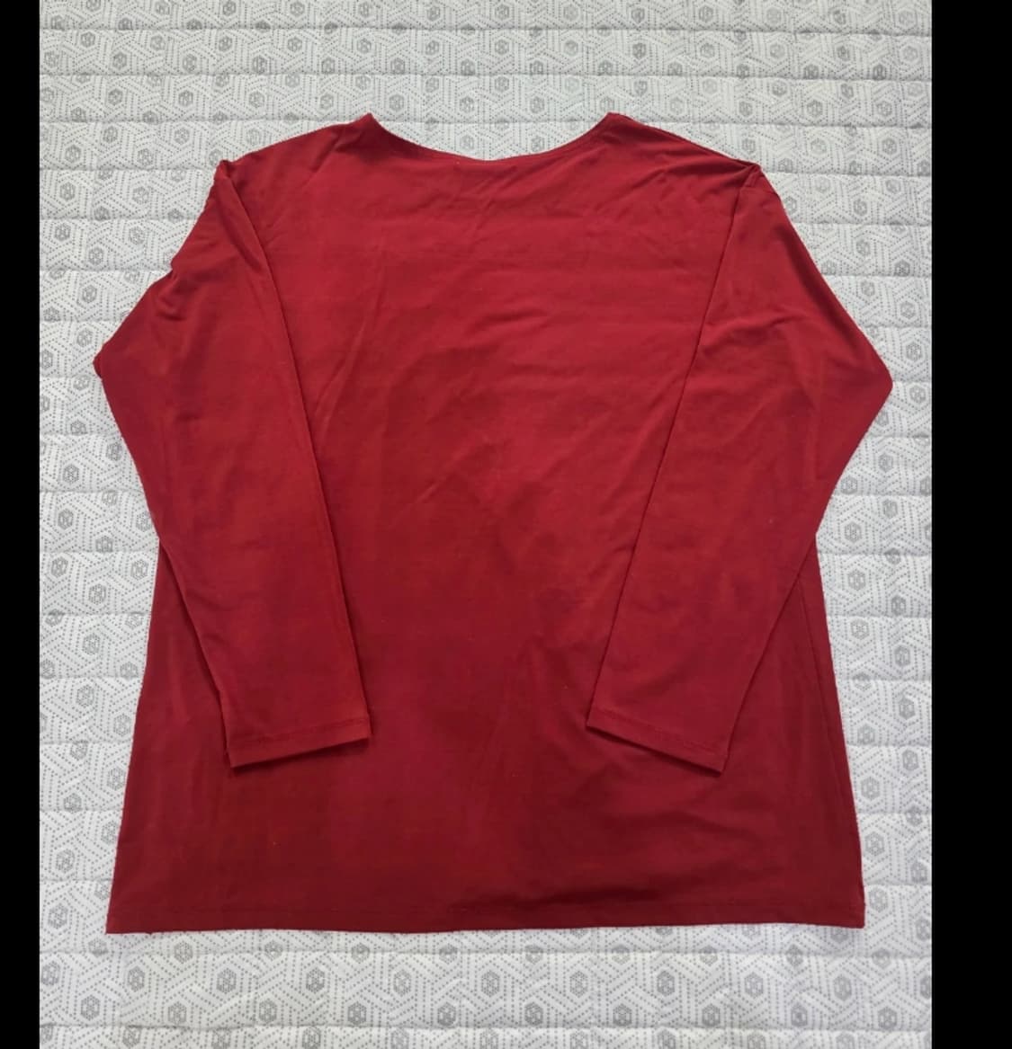 이세이미야케 레드 블라우스 사이즈 ~55 상품이미지3
