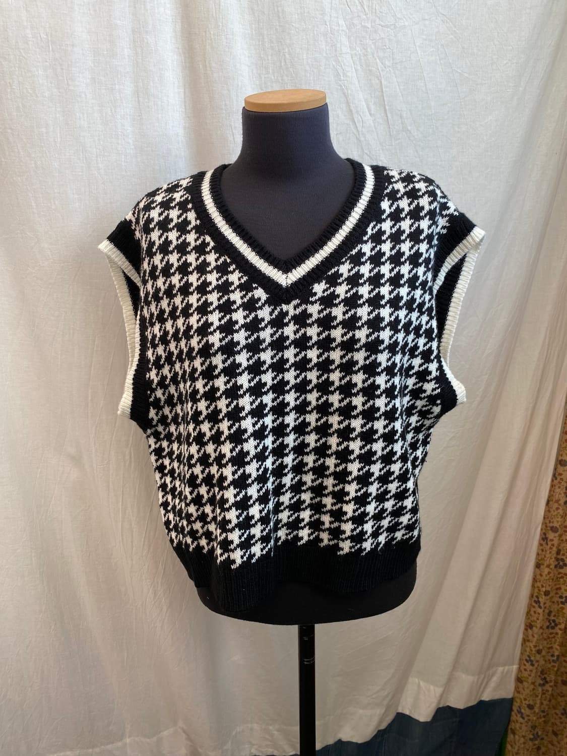 CHIP CLIP 하운드투스 니트 베스트(M) 상품이미지7