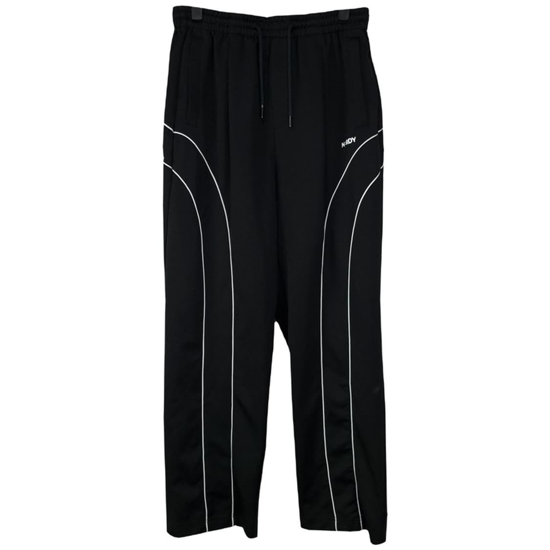 [NERDY] 널디 라인 파이핑 트랙 팬츠 블랙 M16389  상품이미지2