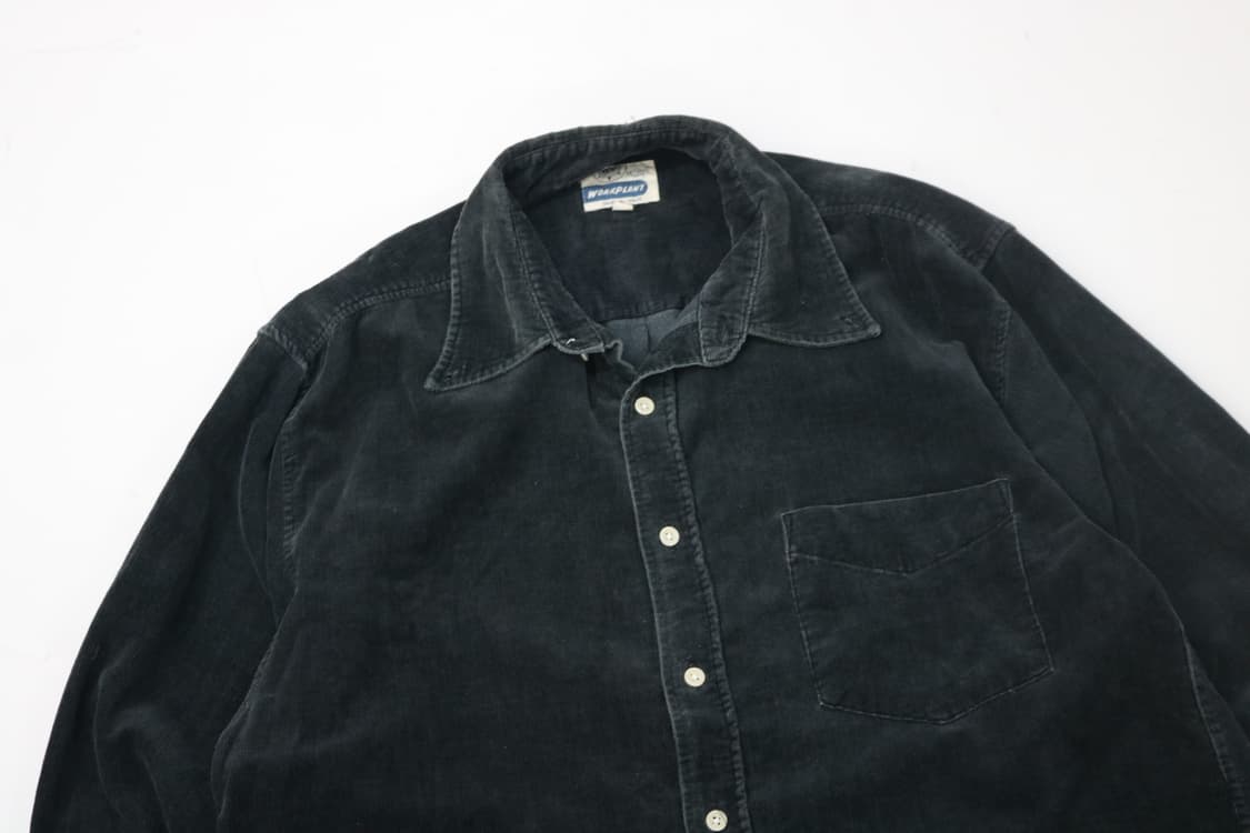 WORKPLANT 워크플랜트 빈티지 다크 네이비 코듀로이 셔츠 (L) 상품이미지3