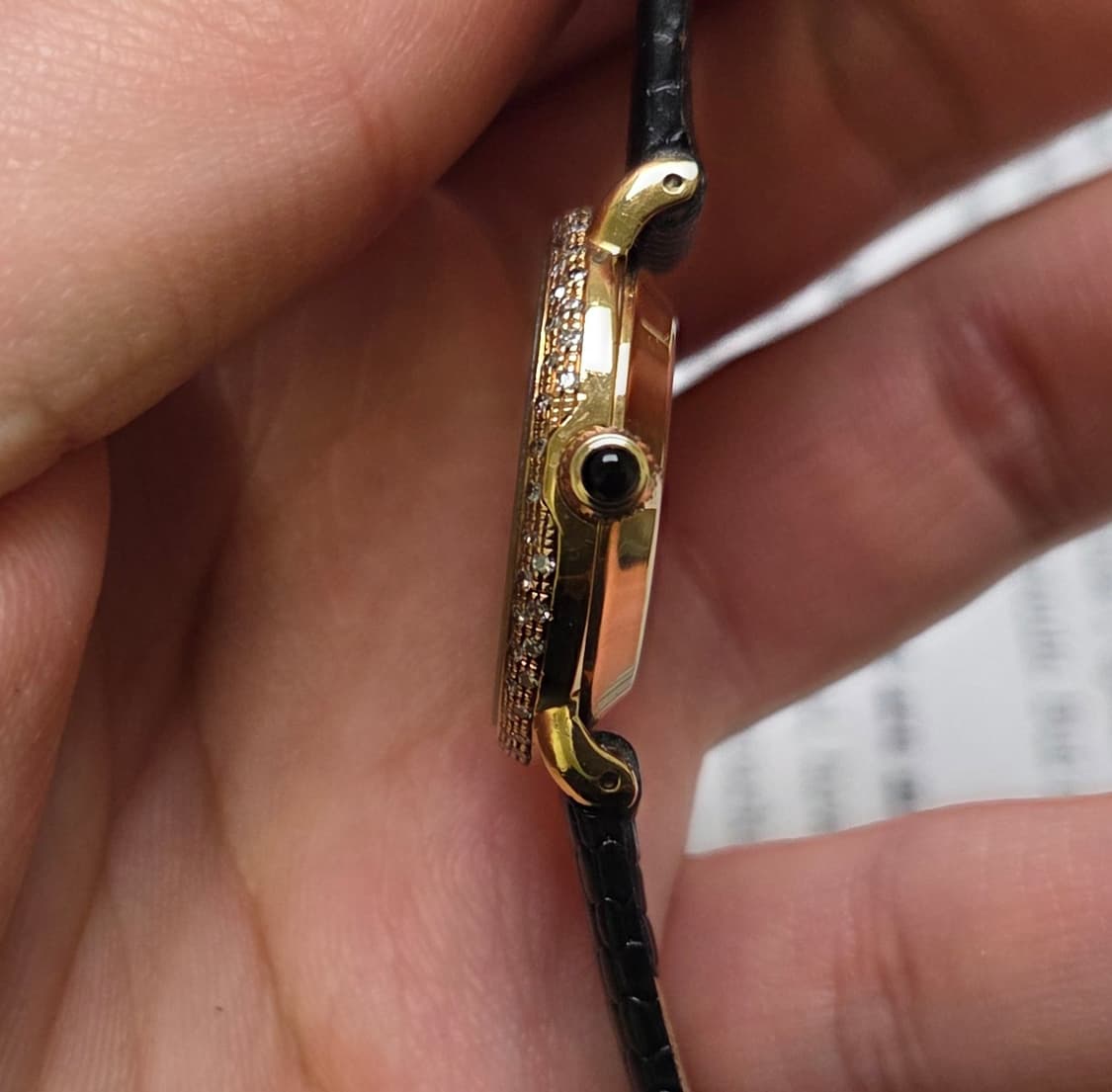 레어] 명품 보메메르시에 엘립스 18K올금통 블랙오닉스판 여성용 상품이미지6