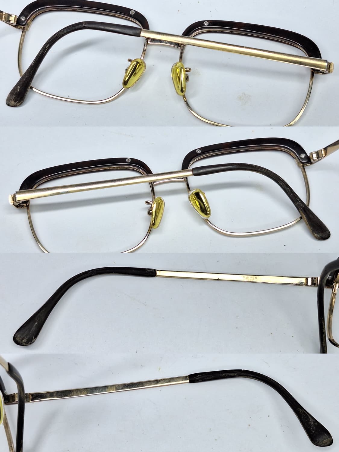 80s 일본 빈티지/ no.5117 브로우라인 하금테 안경테 50mm 상품이미지9