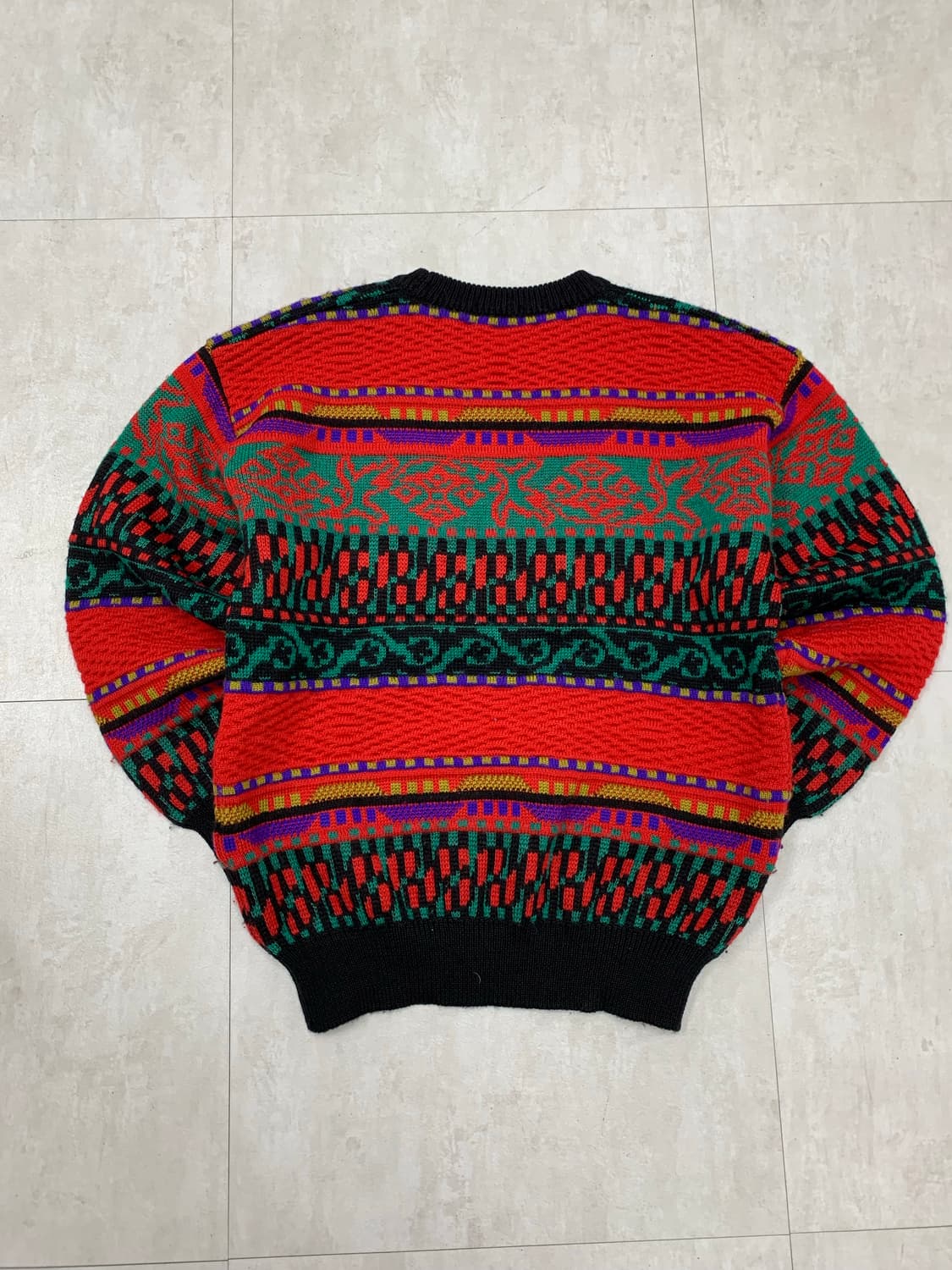 Aderos 레드 패턴 니트 #452 상품이미지7