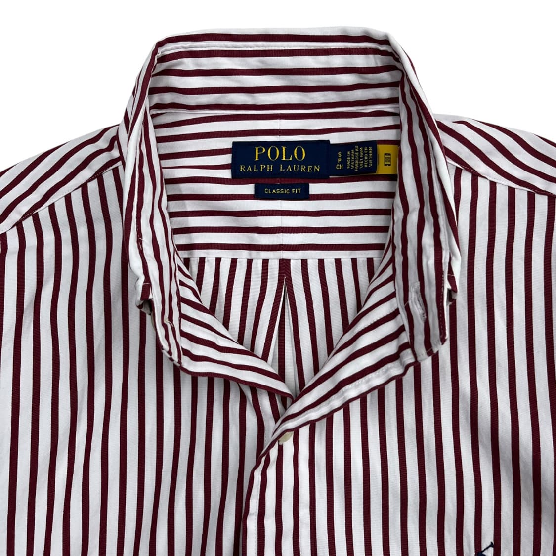 폴로 랄프로렌 네이비포니 스트라이프 와인 셔츠 S 상품이미지5