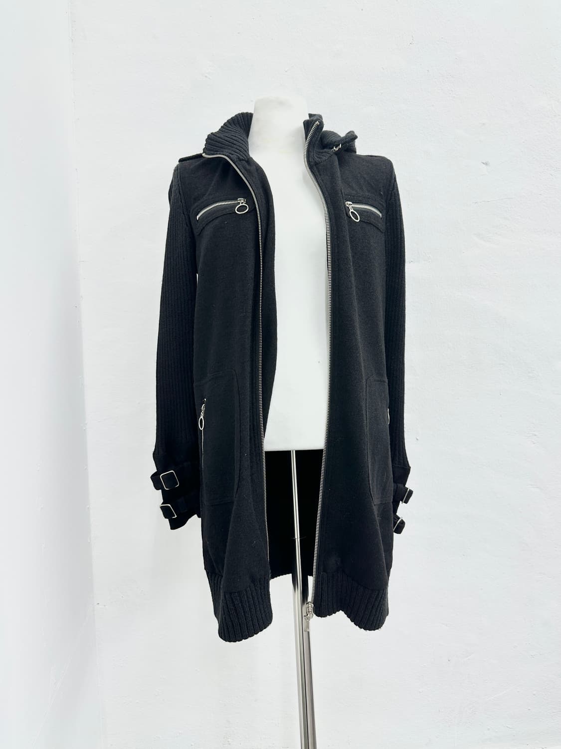 Vintage 2 way knit hood jacket 상품이미지1