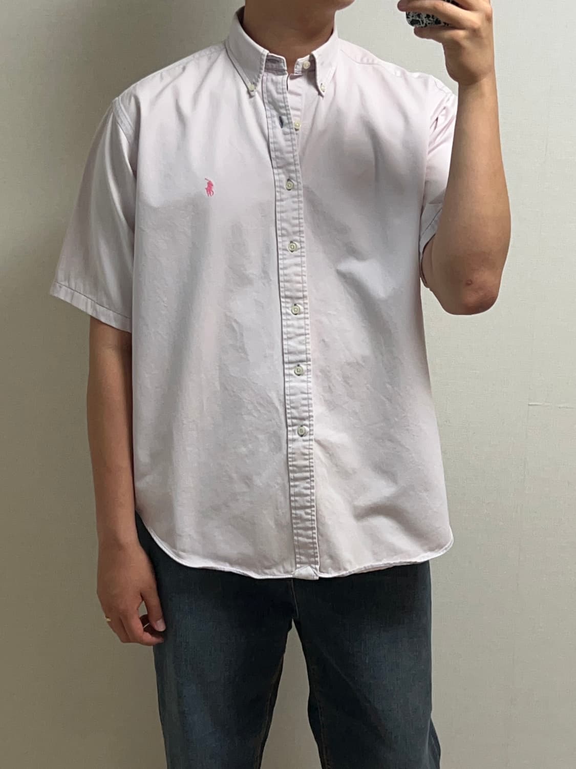 폴로 랄프로렌 솔리드 반팔셔츠 L 상품이미지6