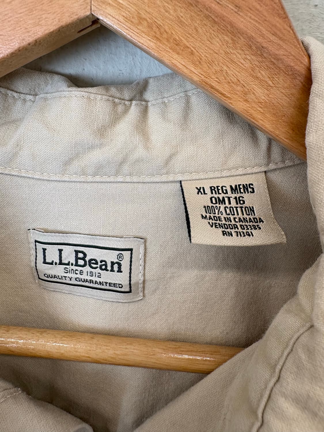 L.L.Bean 엘엘빈 빈티지 투포켓 셔츠 베이지 상품이미지6