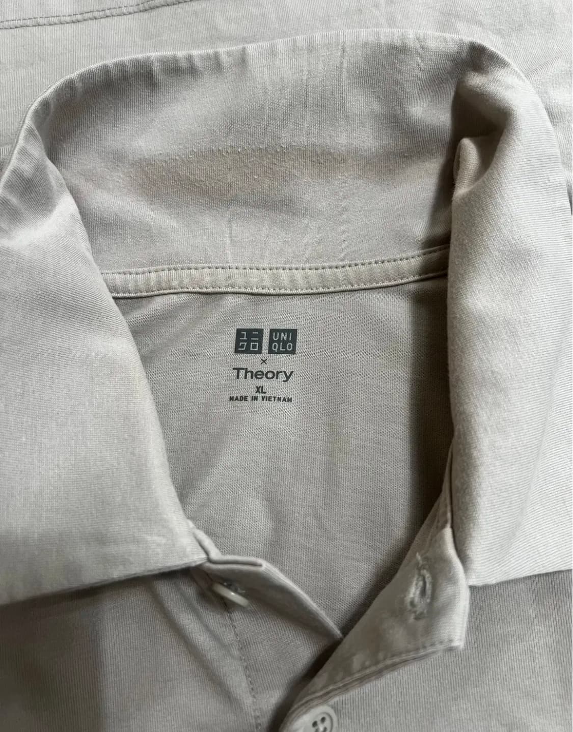 유니클로x띠어리 남성 카라반팔셔츠 XL 상품이미지4