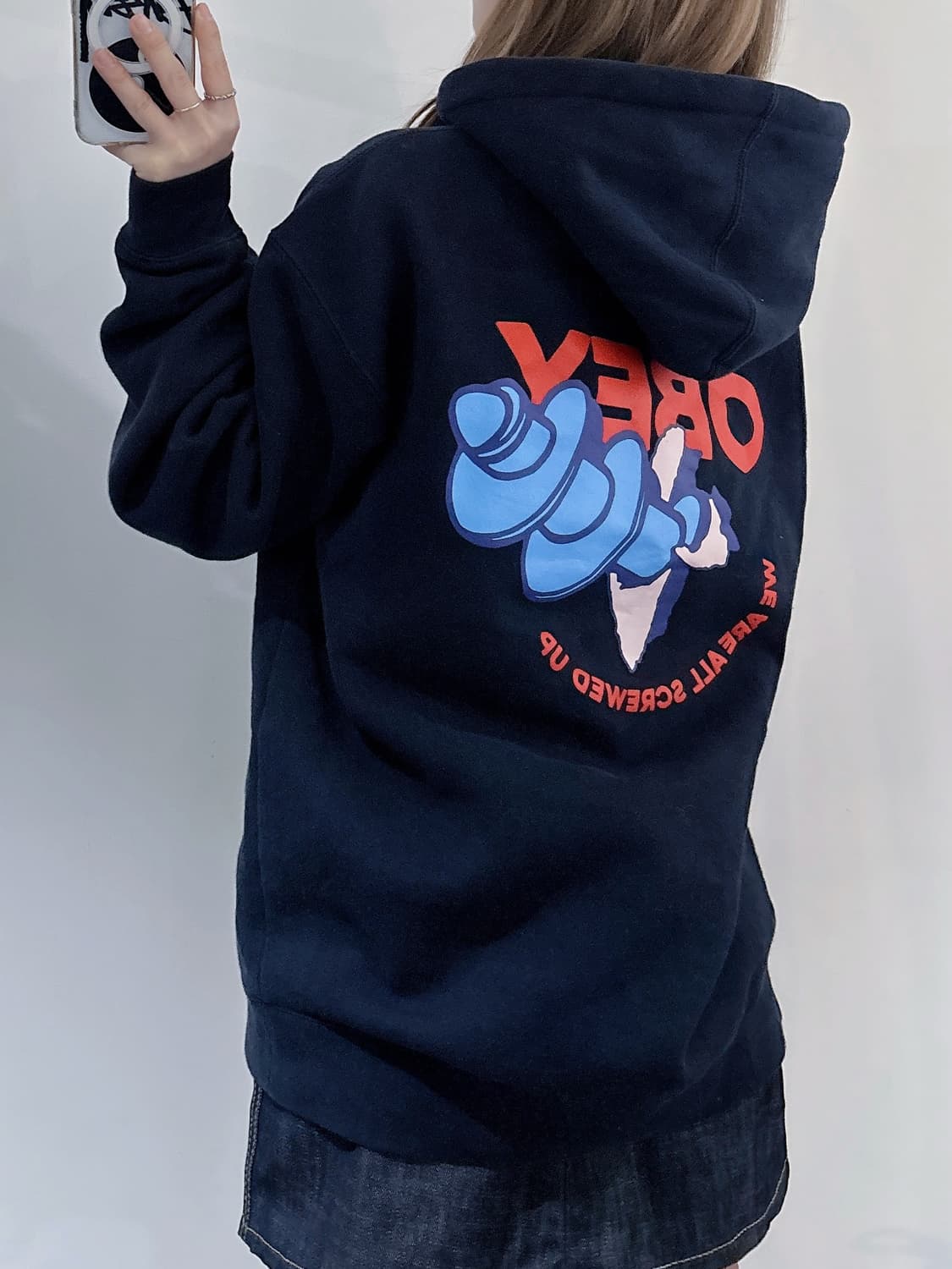 오베이 빅로고 후드 상품이미지3