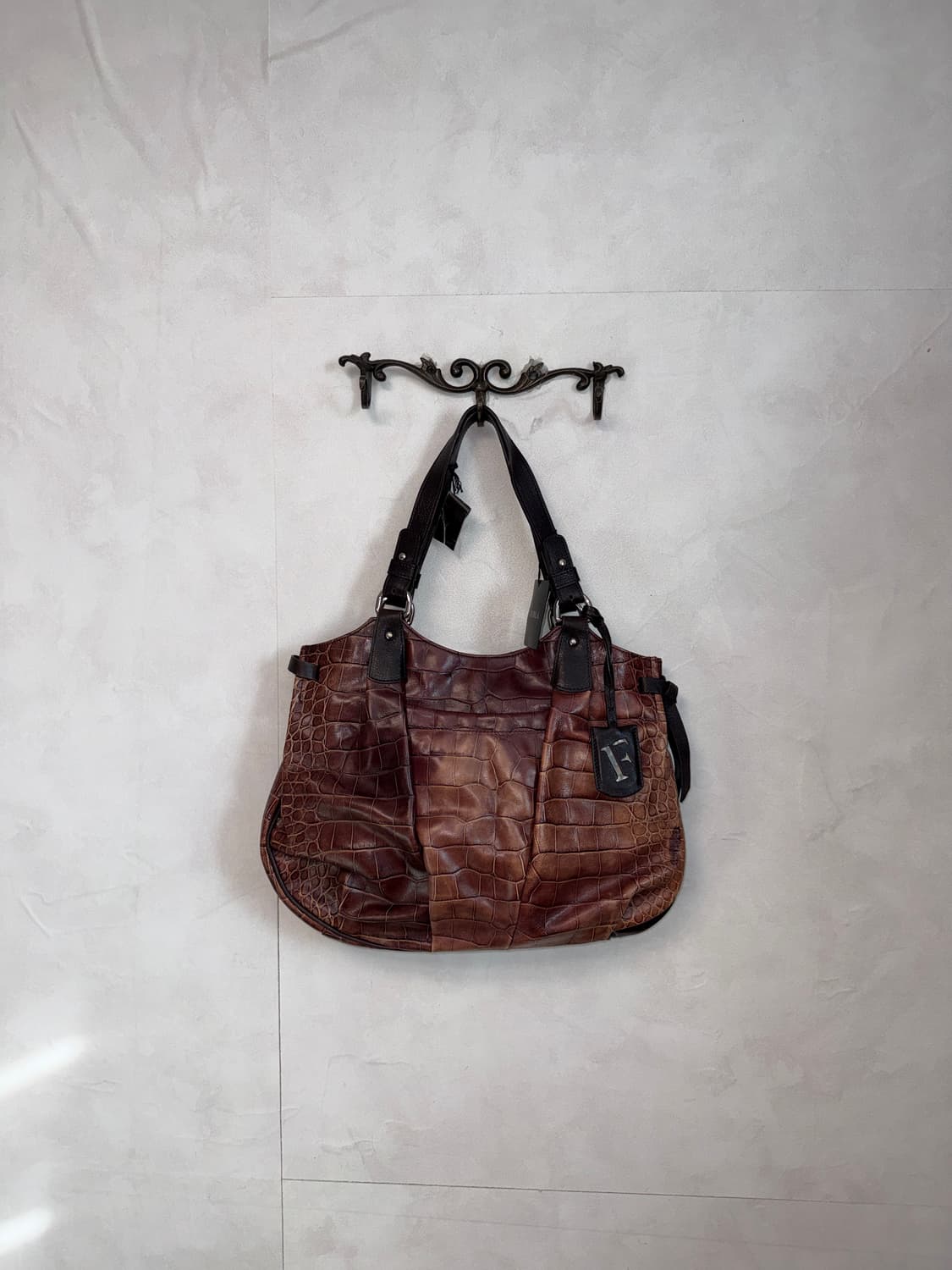 Furla red brown python shoulder bag 상품이미지1