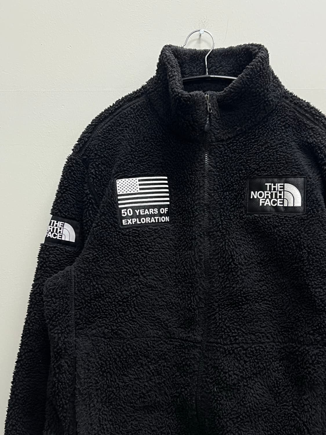 노스페이스 50주년 셰르파 뽀글이 플리스 자켓 블랙 상품이미지3