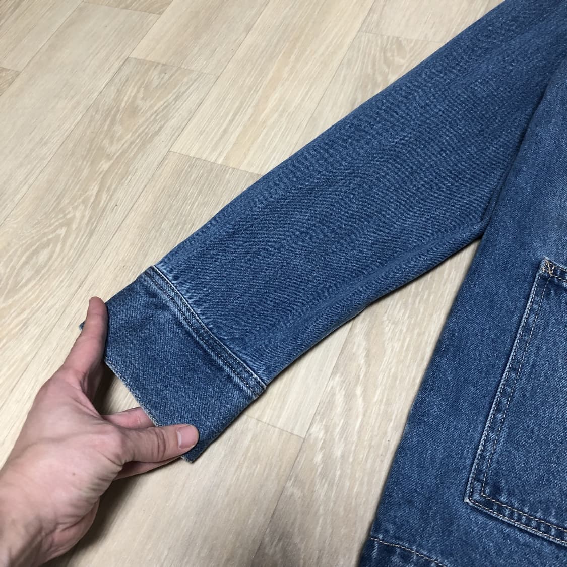 (L) 지오다노 GIORDANO 프렌치 데님 워크 자켓 상품이미지3