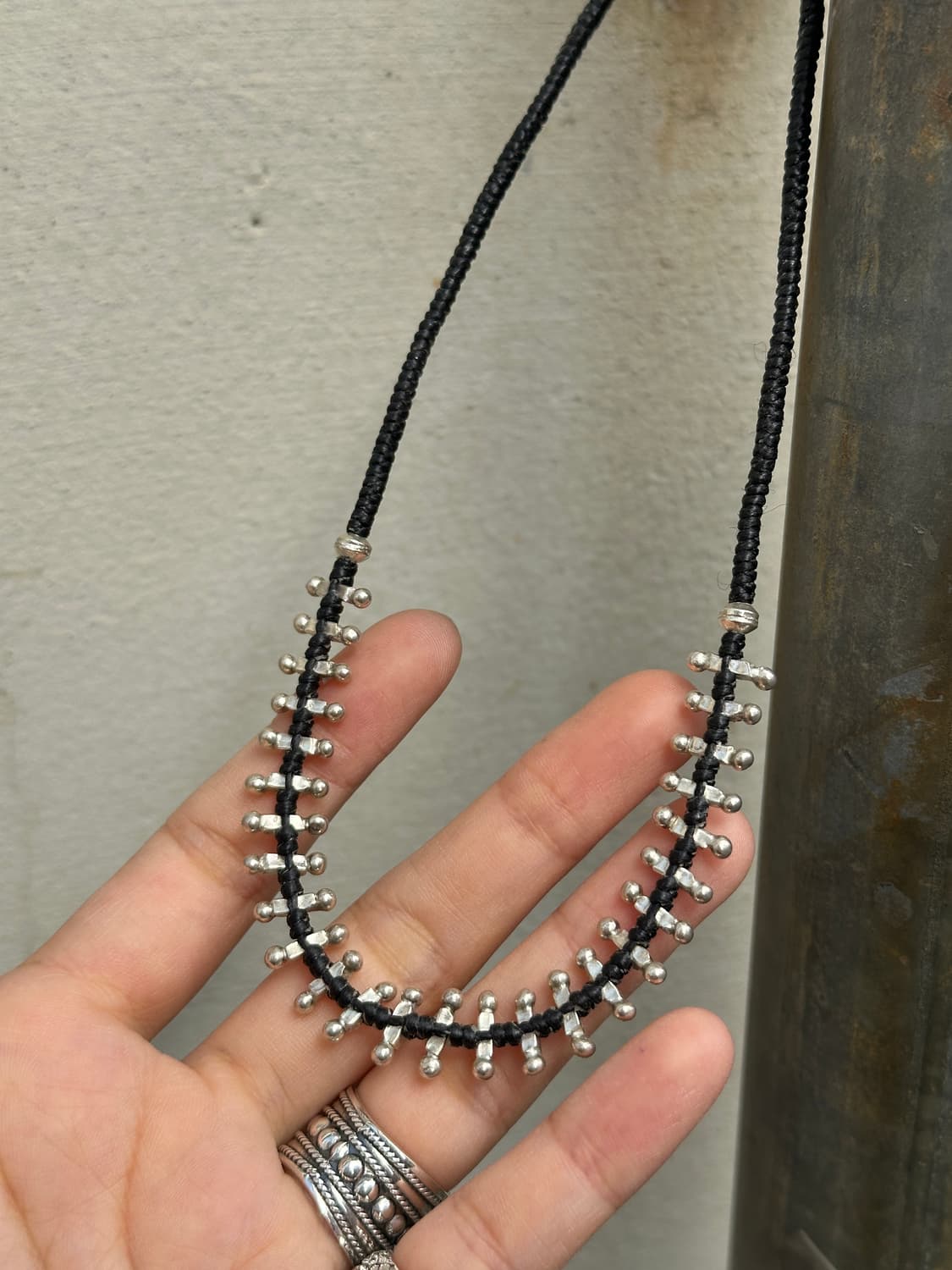 (Only1)1Spike Ball Wax Chain Karen Silve 상품이미지1