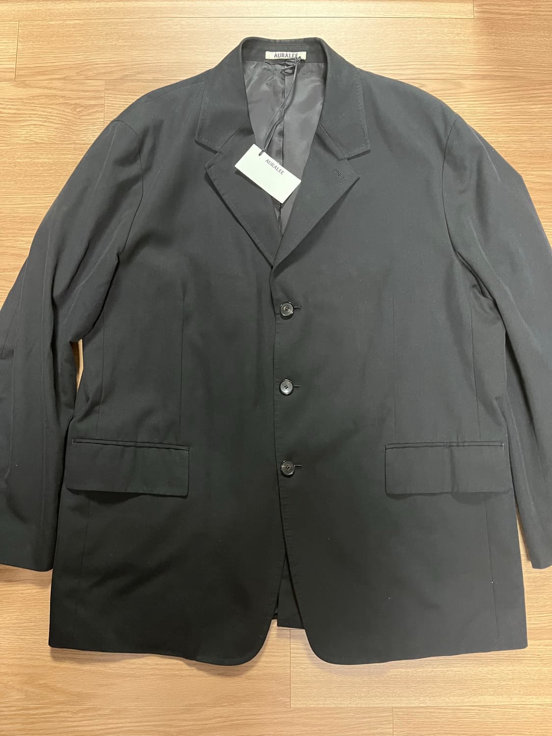 오라리 22aw 슈퍼 파인 울 코튼 트윌 오버 자켓 블랙 5 상품이미지1