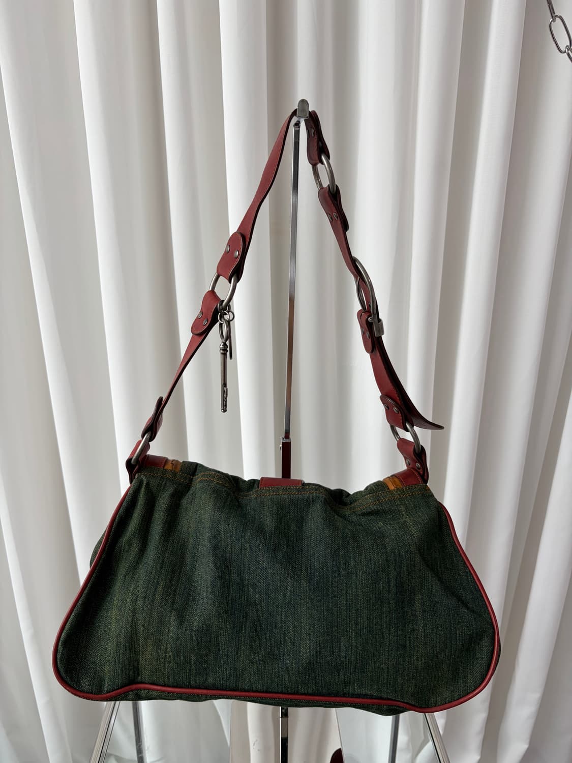 Rare 디올 FW2006 데님 가우초 숄더백 상품이미지5