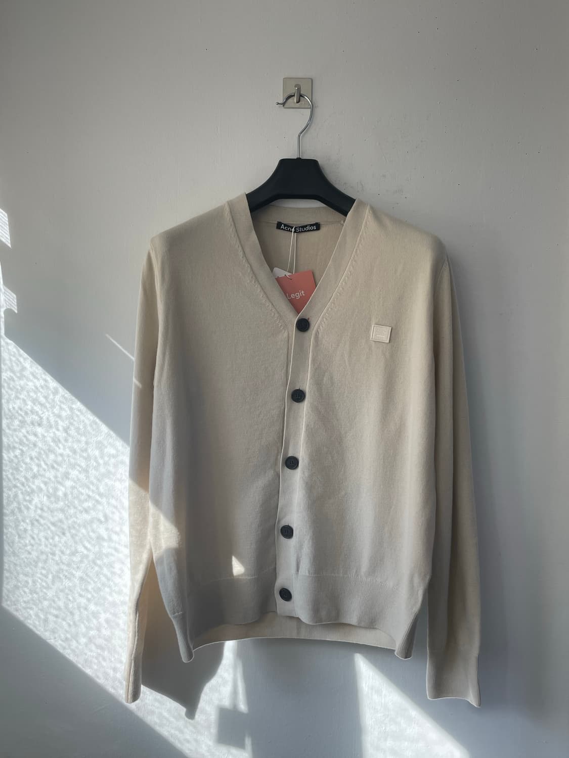 아크네 스튜디오 메리노울 페이스로고 니트 베이지 새상품 상품이미지1