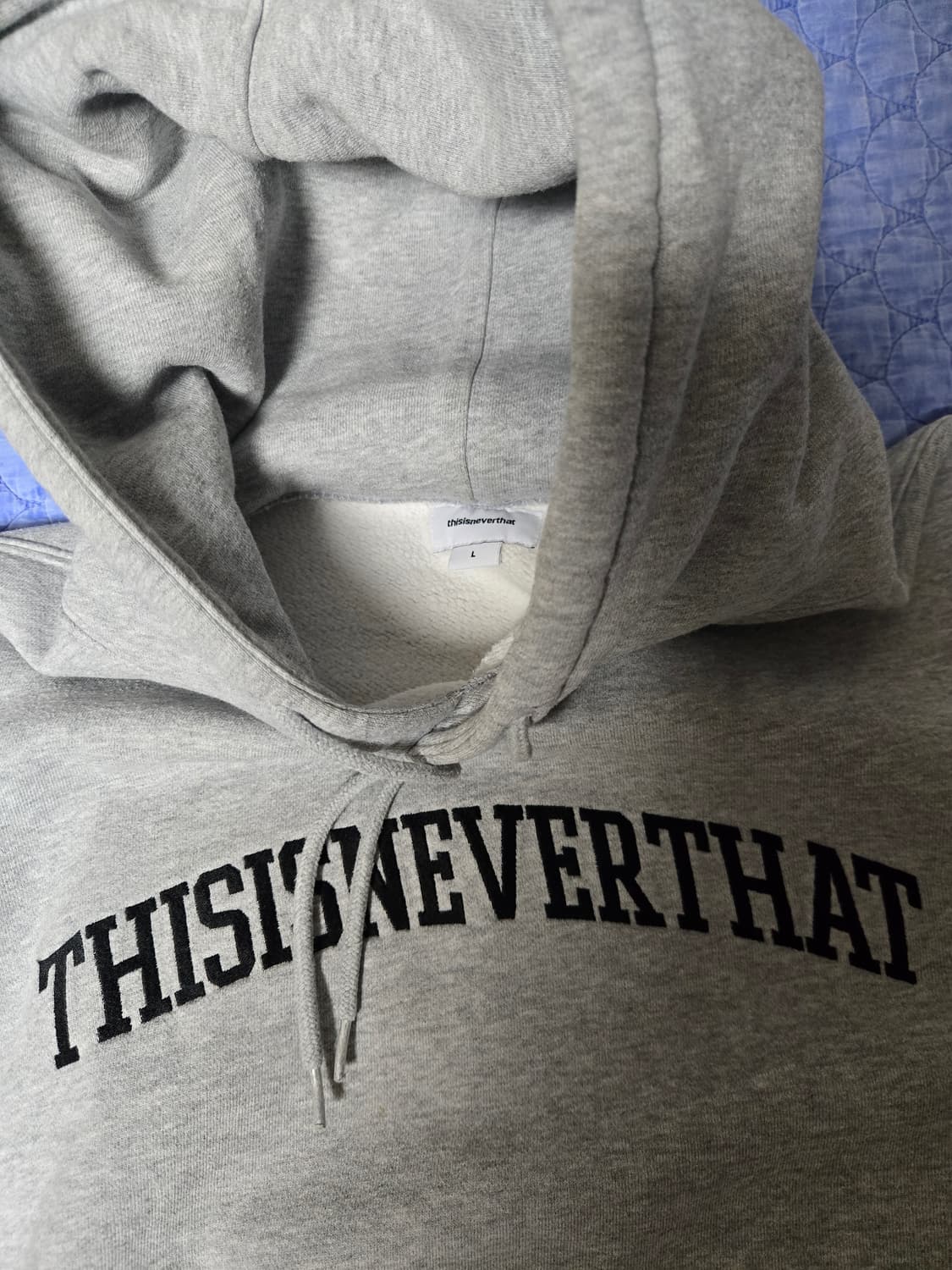디스이즈네버댓 회색 기모 후드티 L사이즈 상품이미지2