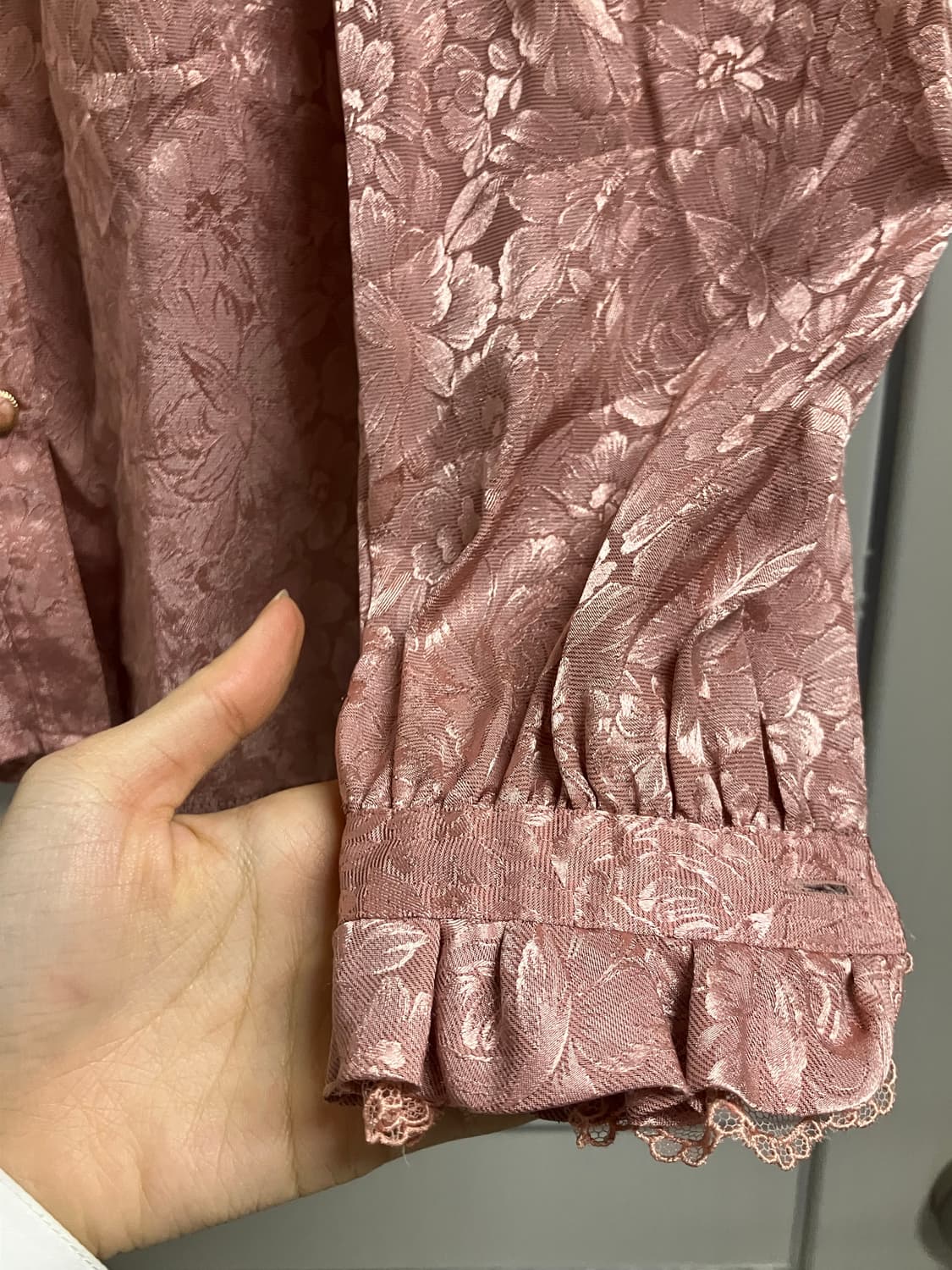 일본빈티지 Egalcelisa 달천깔페어리 공주풍 레이스블라우스 핑크 상품이미지3