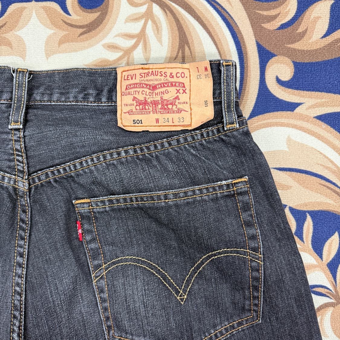 (31)00s리바이스 Levis 04501 흑청 워싱 데님팬츠 상품이미지2