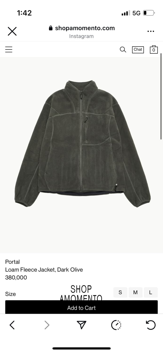 portal 포탈 Fleece jacket S사이즈 상품이미지1