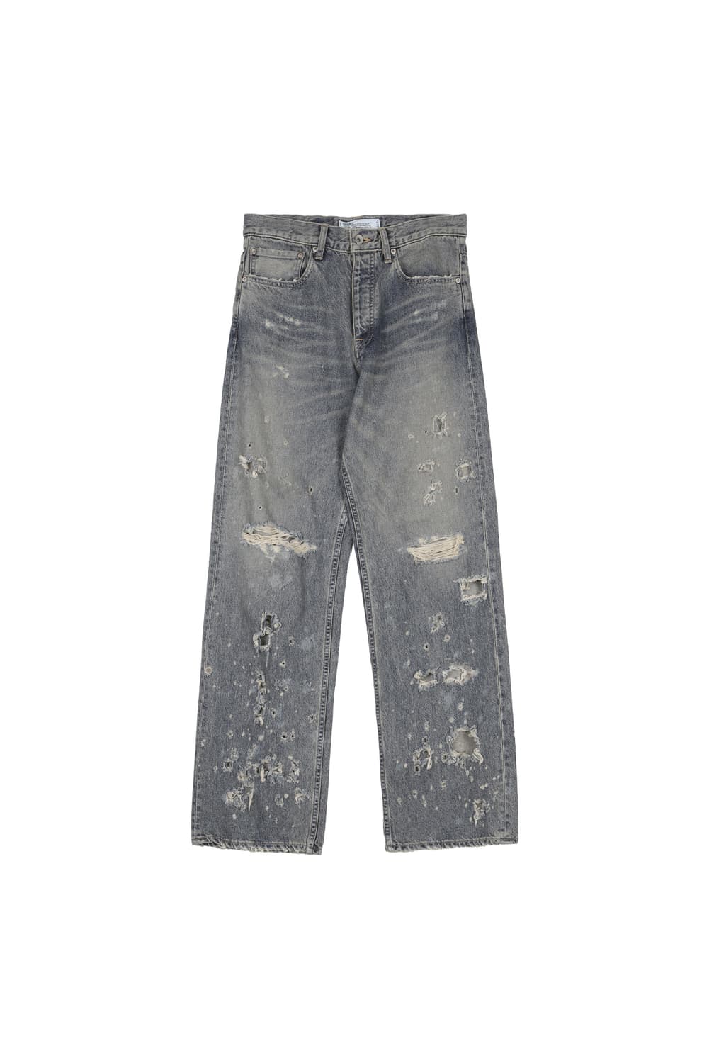 새상품 다이리쿠 데미지 인디고 스트레이트 데미지진 L 상품이미지1