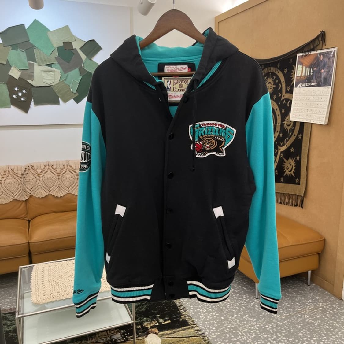 미첼엔네스 NBA 희귀 레트로 벤쿠버 그리즐리 바시티자켓 L C11513 상품이미지3