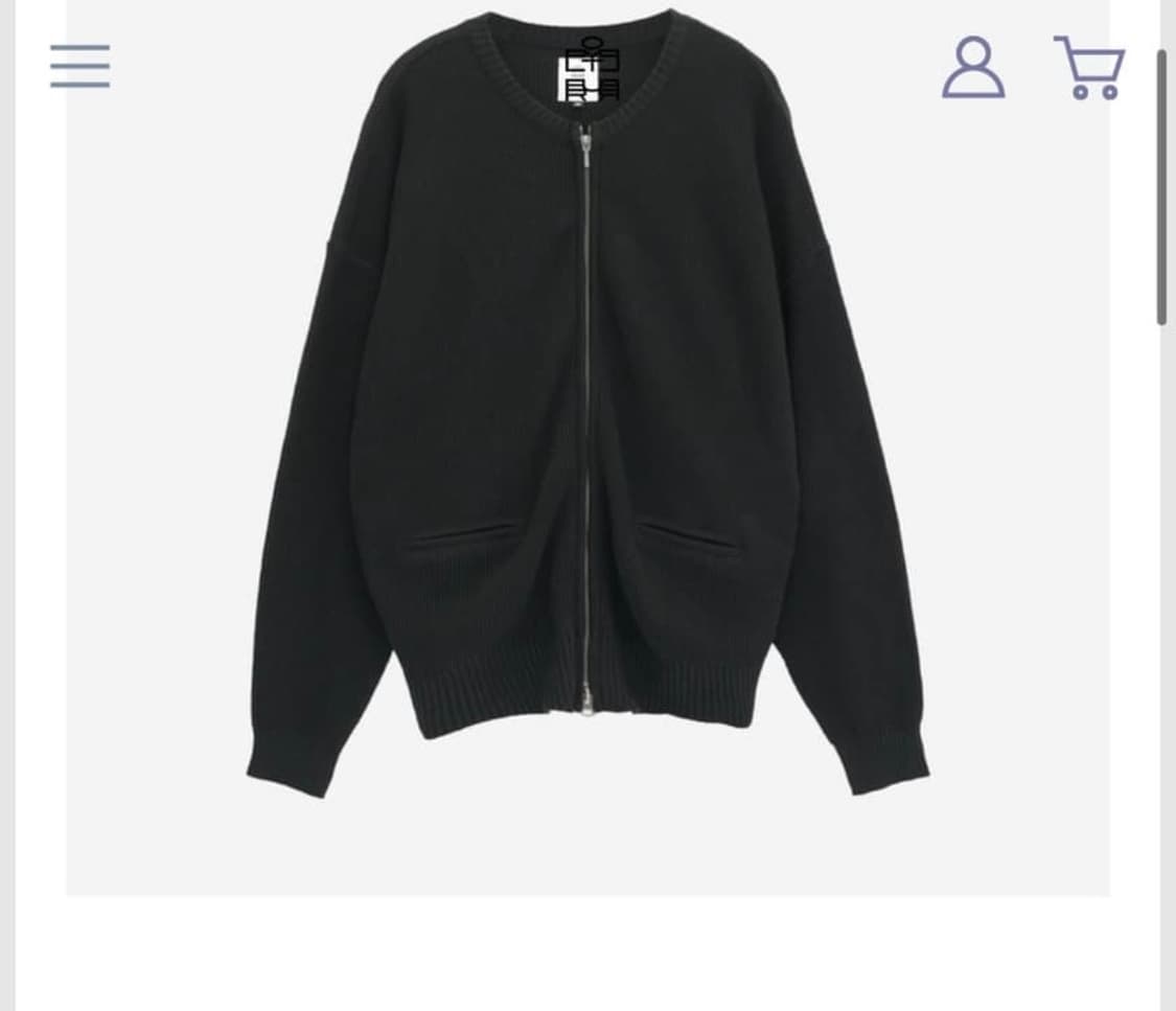 폴리테루 엔젤 니트집업 waffle knit zip angel 상품이미지2