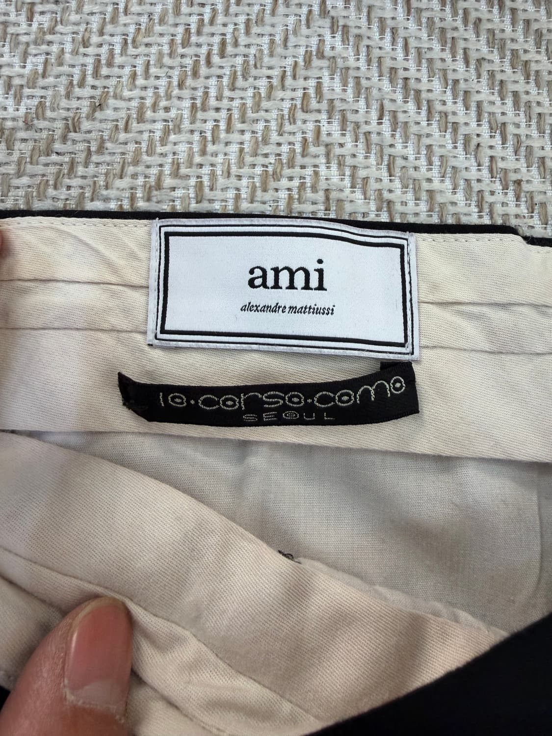 정품) AMI 아미 남성 블랙 기본 슬랙스 32 상품이미지7