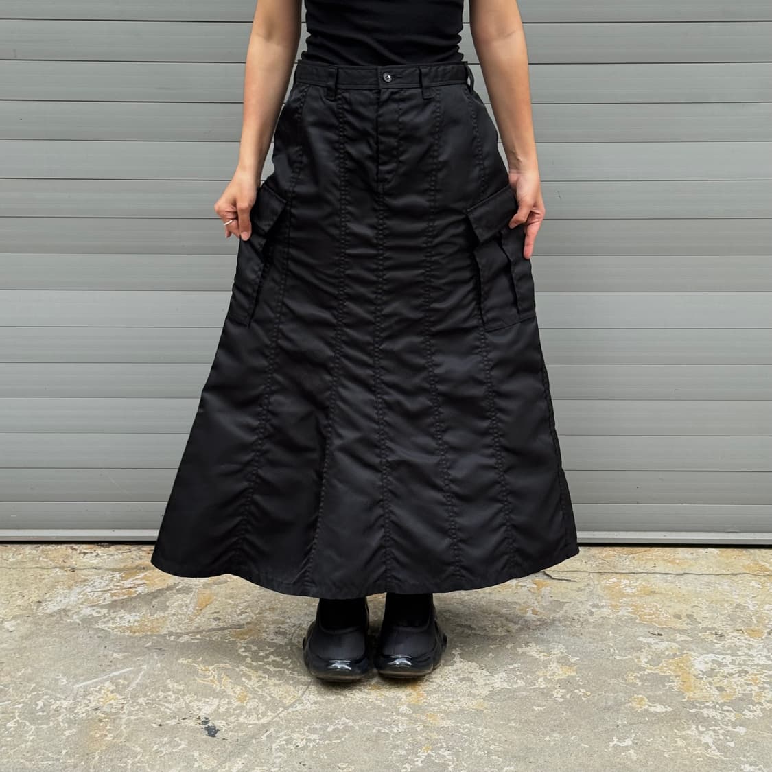 Nylon Twill Black Skirt 상품이미지8