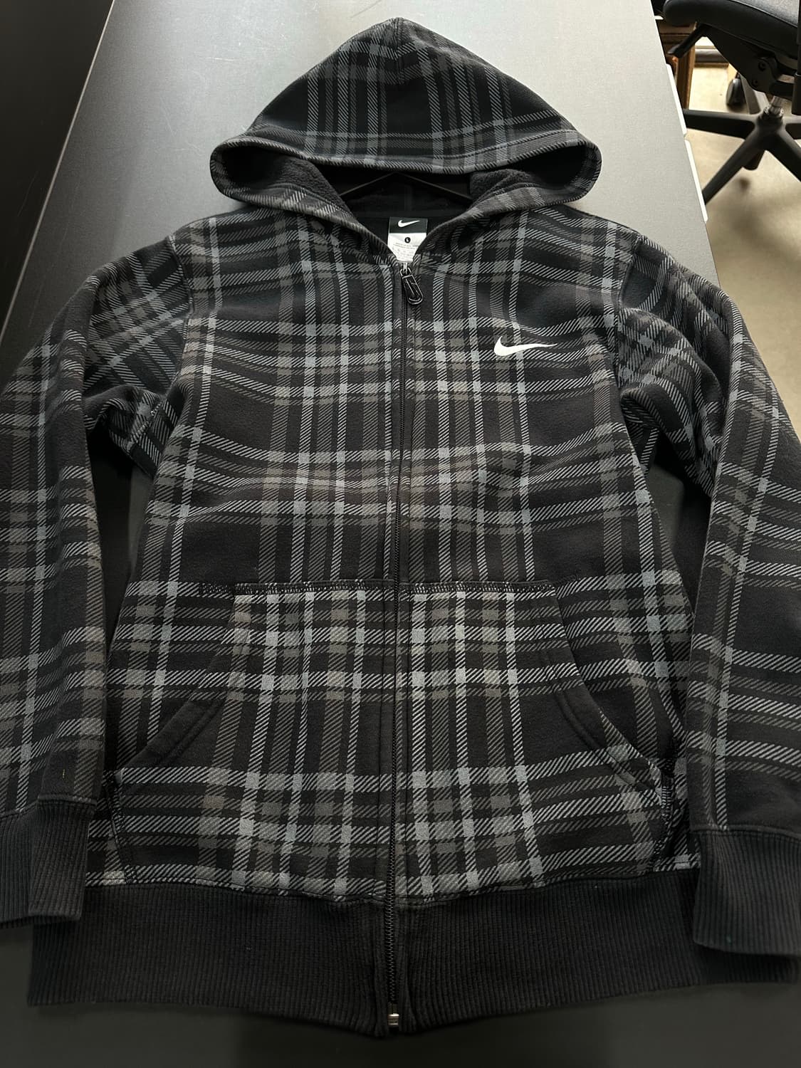 나이키 스우시 체크 후드집업 상품이미지5