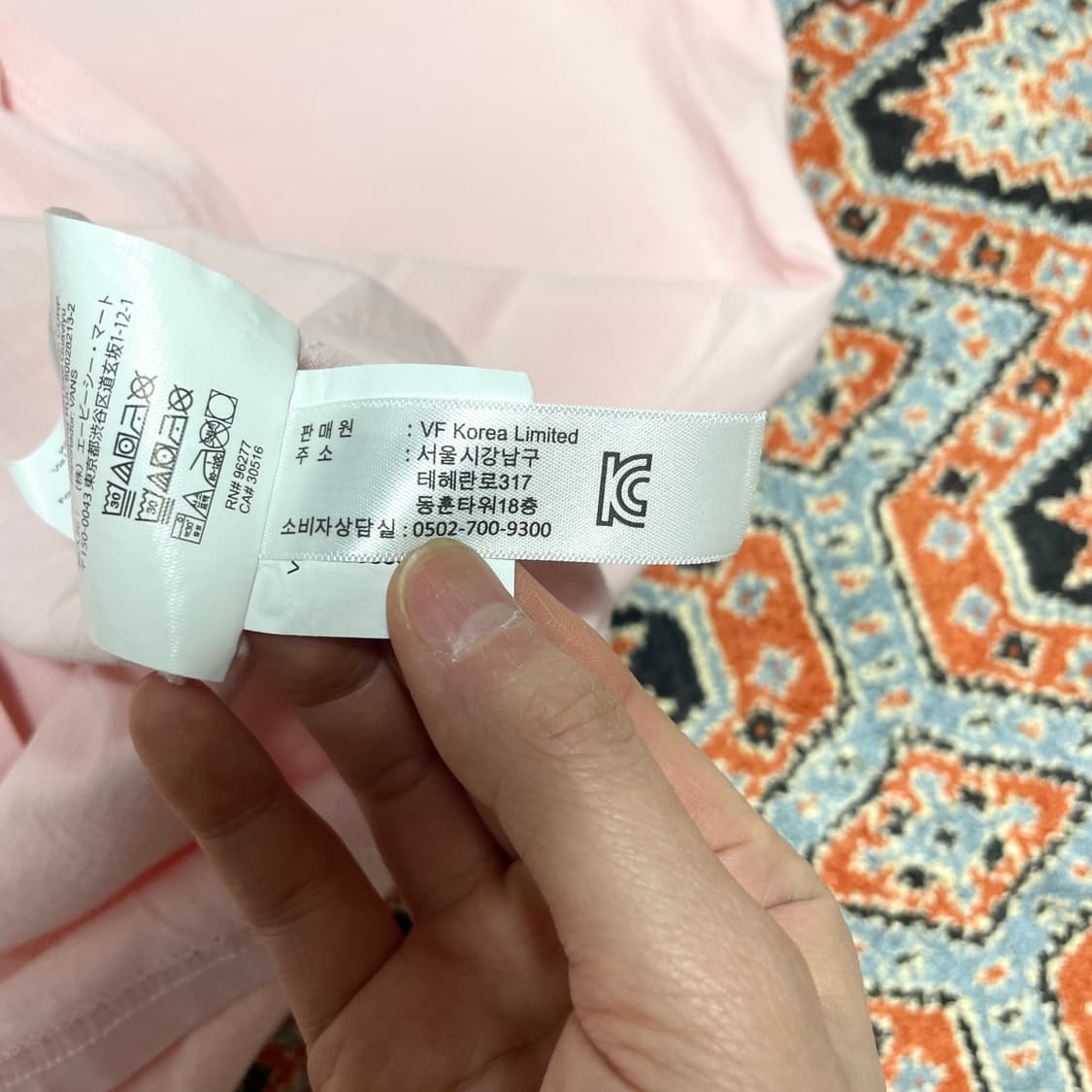반스 스몰로고 핑크 반팔티셔츠 여성XL 상품이미지6