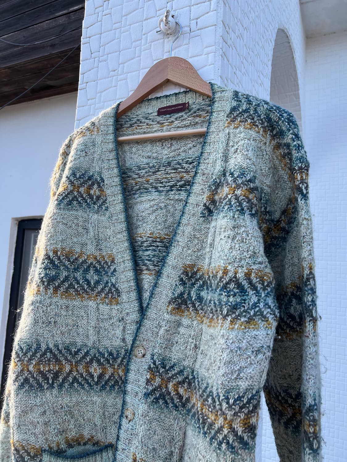 챔스 랄프로렌 울100 빈티지 가디건 상품이미지3