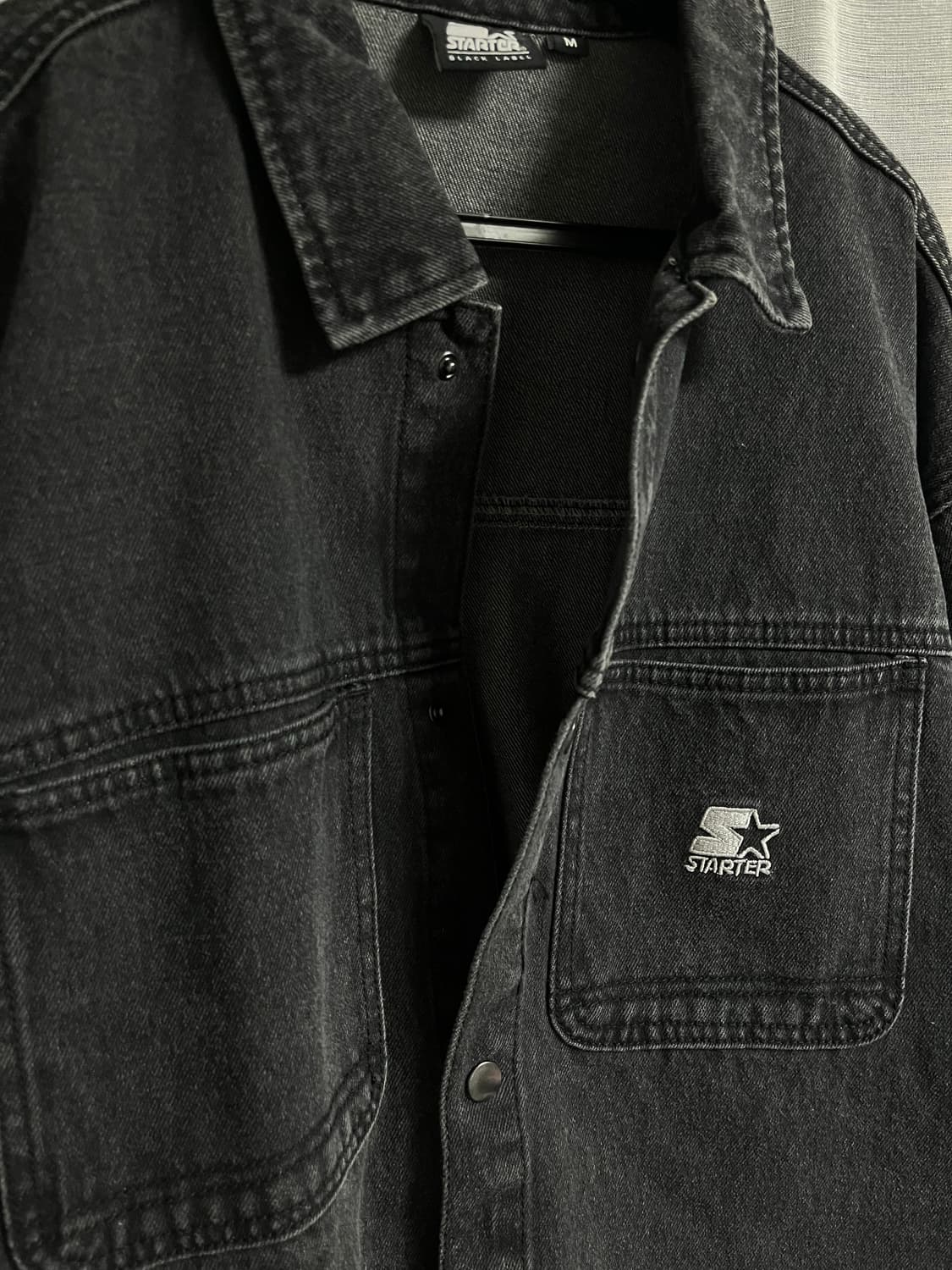 STARTER 블랙 데님 셔츠 자켓 상품이미지3