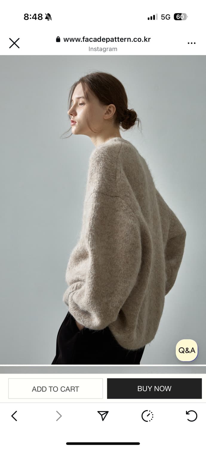 파사드패턴 알파카 클라우드 니트 (1회 착용) 상품이미지2