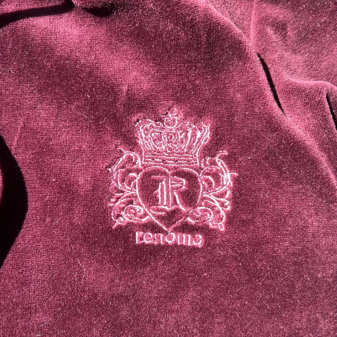 레노마 버건디 벨벳 후드집업 상품이미지5