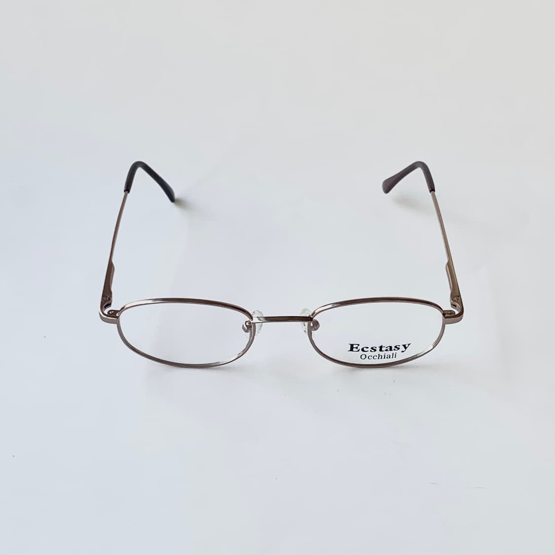 2546 데드스탁 소형 미니멀 슬림 오벌 라이트브라운 메탈 프레임 빈티지 상품이미지2