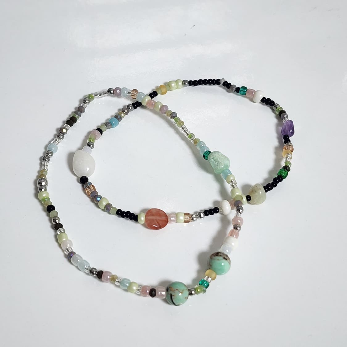 남자 원석 알록이 팔찌세트 상품이미지2