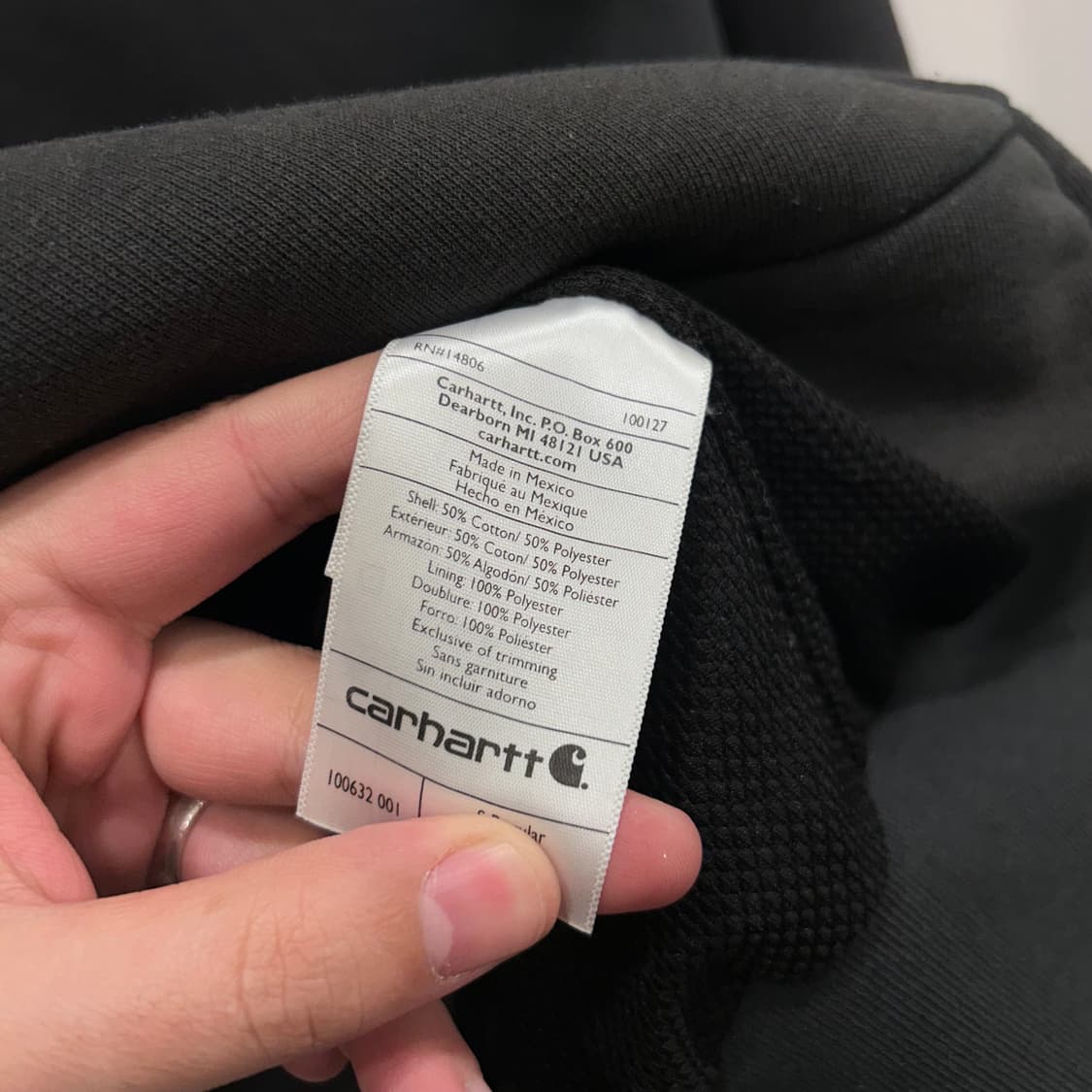 칼하트 레인디펜더 헤비코튼 워크웨어 후드 집업 상품이미지4