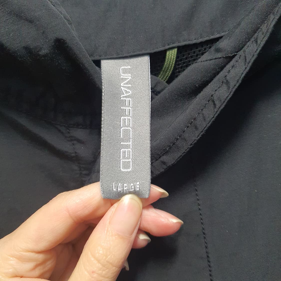 언어펙티드 홀겹 바람막이  바스락 롱 후드 코트 L 상품이미지5