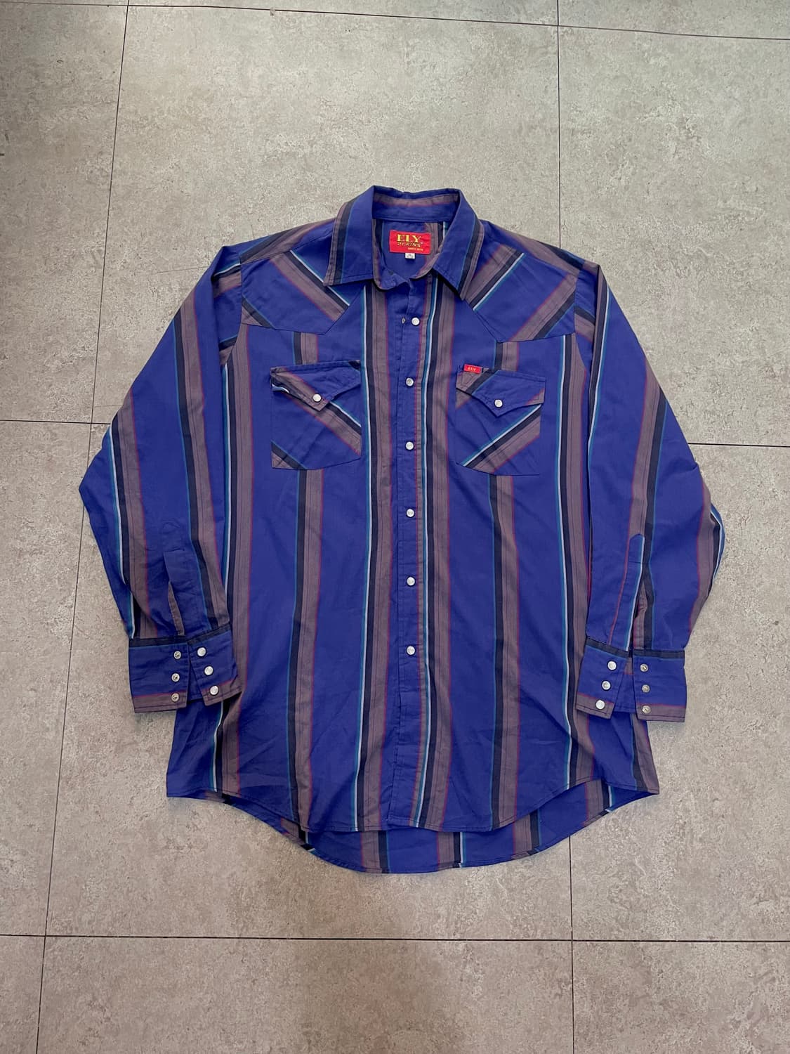 70‘s ely plains Blue Stripe 웨스턴셔츠 상품이미지2