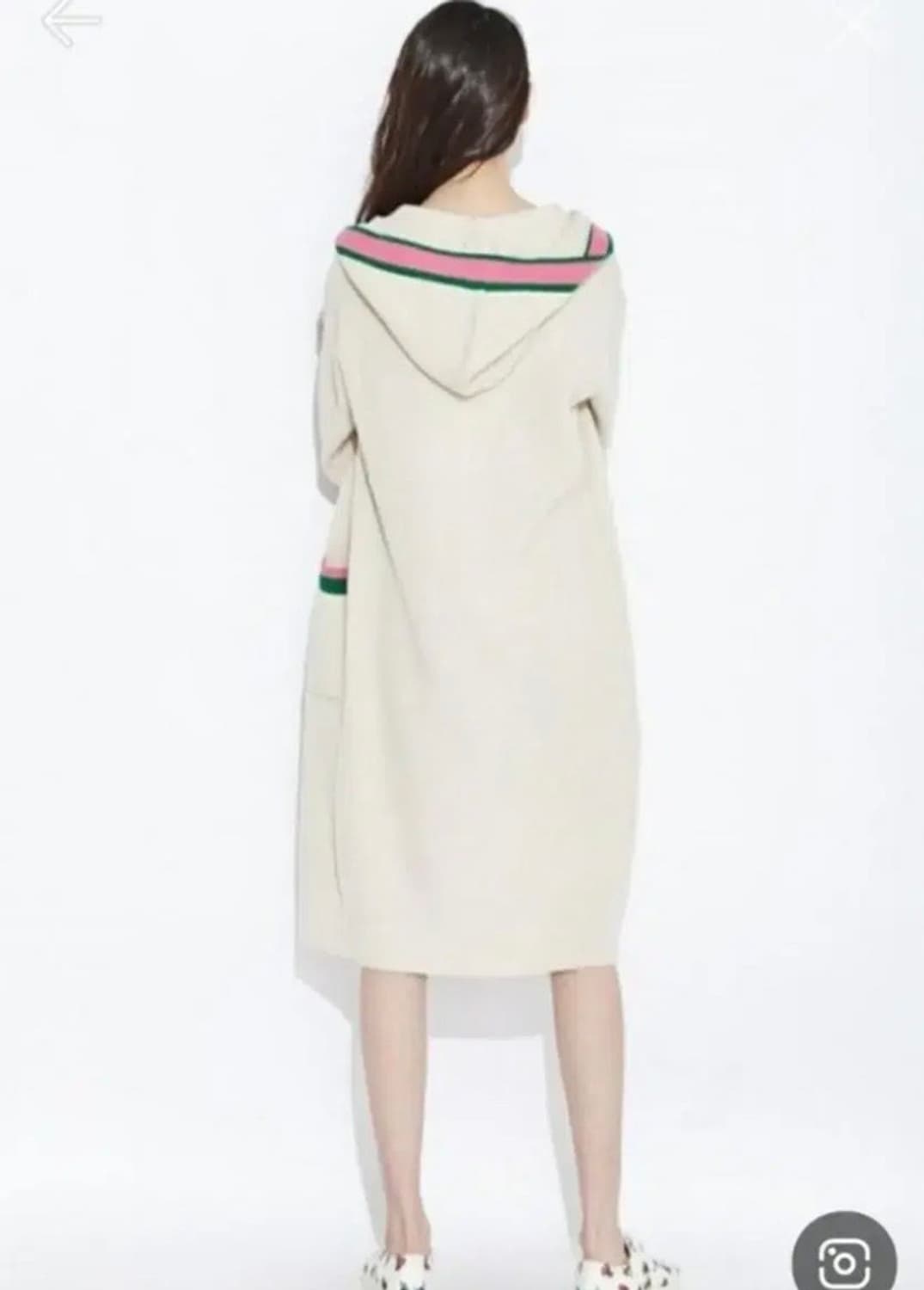 럭키슈에뜨 울블랜드 후드롱 니트가디건 36사이즈 상품이미지4