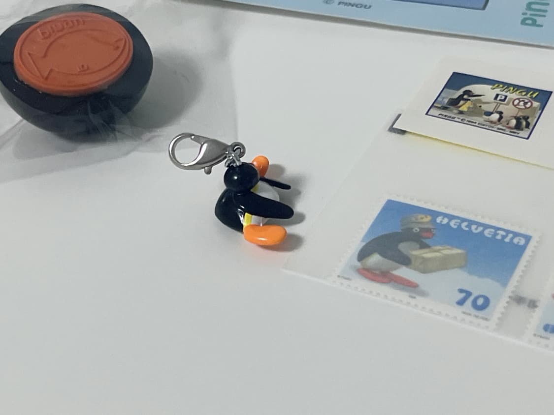 고전 핑구 얼굴 스탬프 문구류 굿즈 모음 엽서 우표 핑구 키링 스트랩 챰 상품이미지3