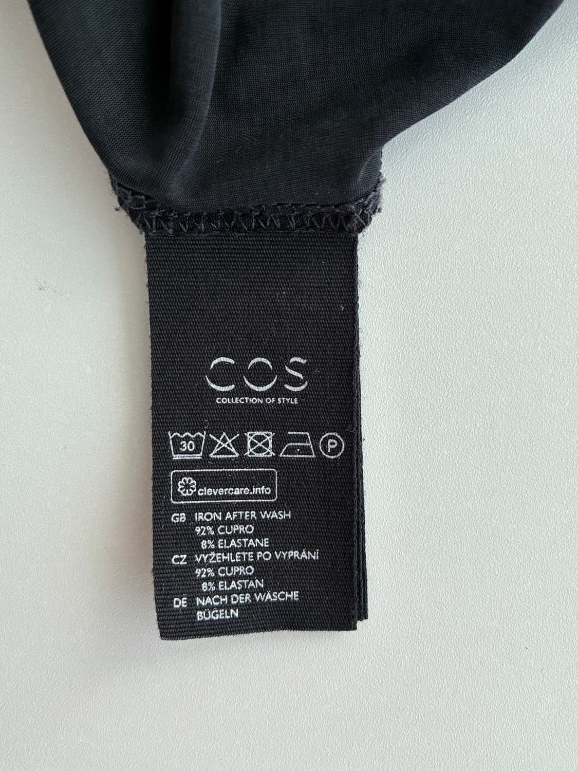 S) 코스 COS 큐프라 반팔 티셔츠 블랙 상품이미지6