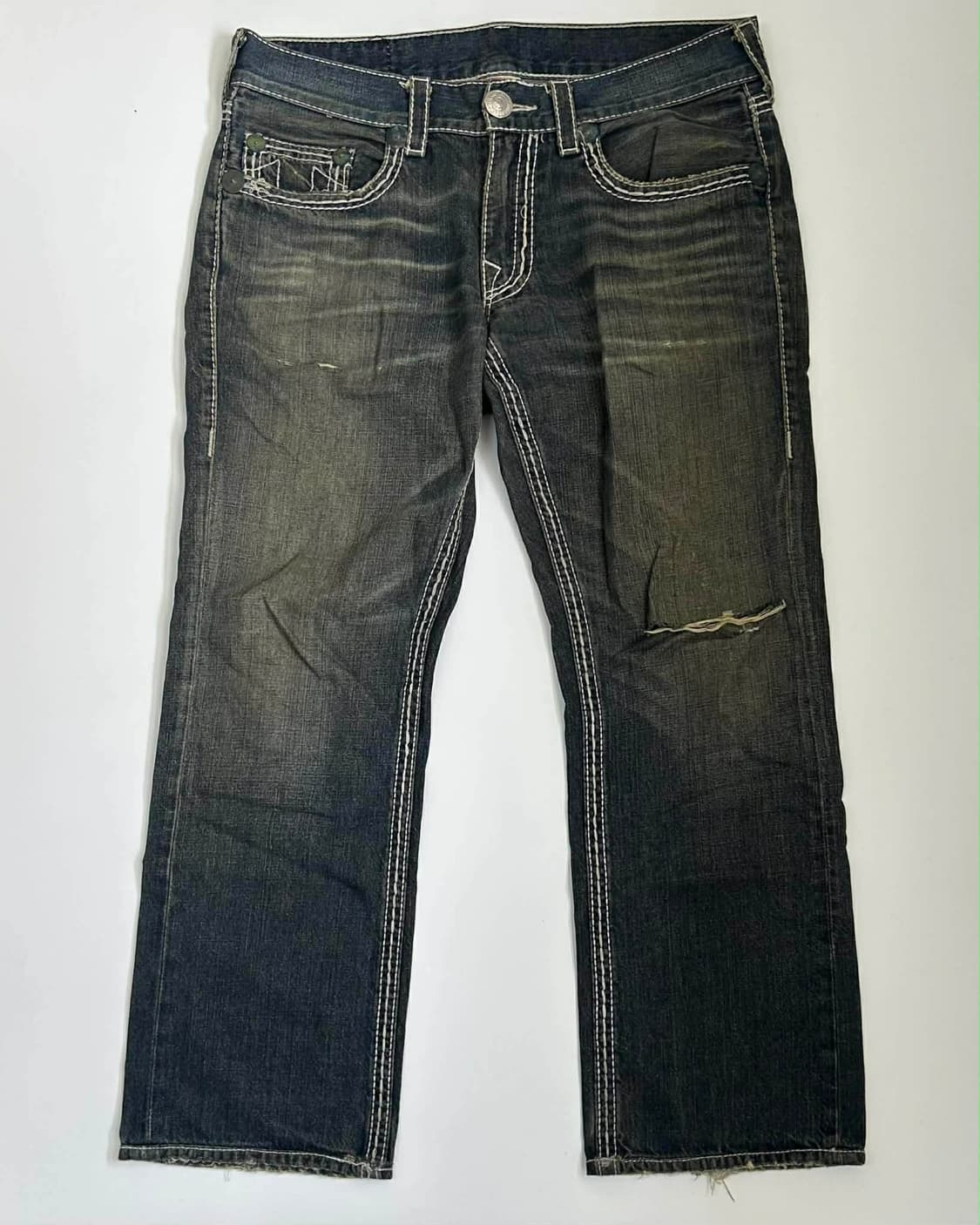 [34] 트루릴리젼 빈티지 빅스티치 바비 데님 팬츠 상품이미지1