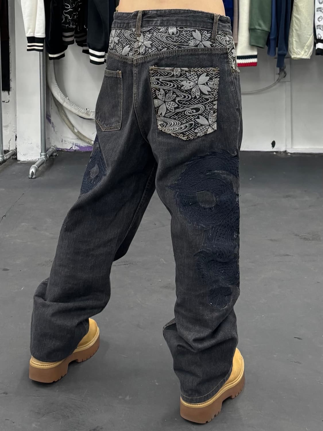 카라쿠리 타마시 오리엔탈 드래곤 데님팬츠 상품이미지5