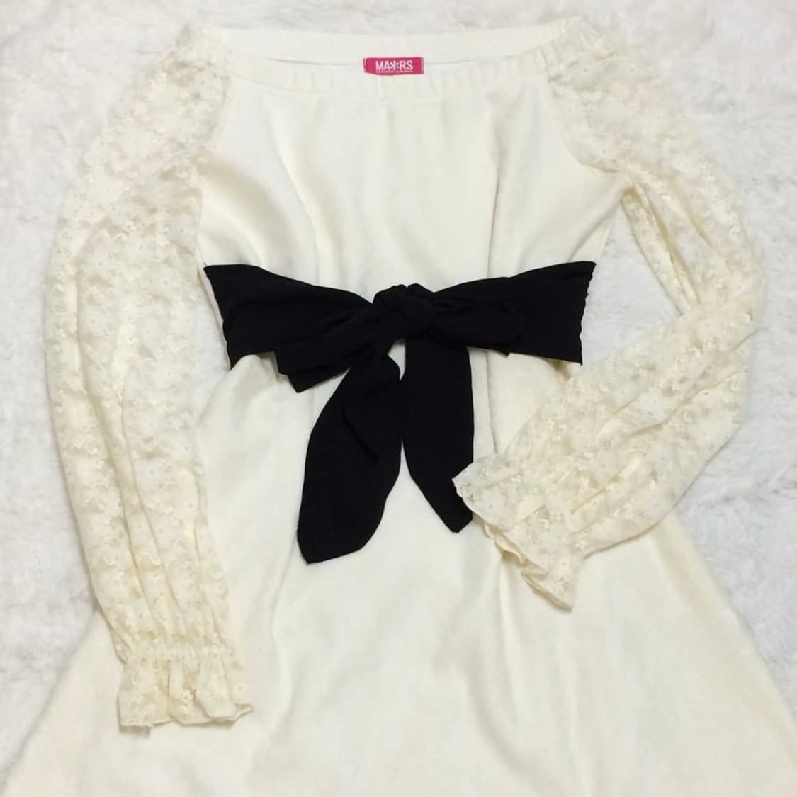 마즈 mars 레이스 리본 원피스 히메갸루 로걀 빈티지 양산형 지뢰계 상품이미지3