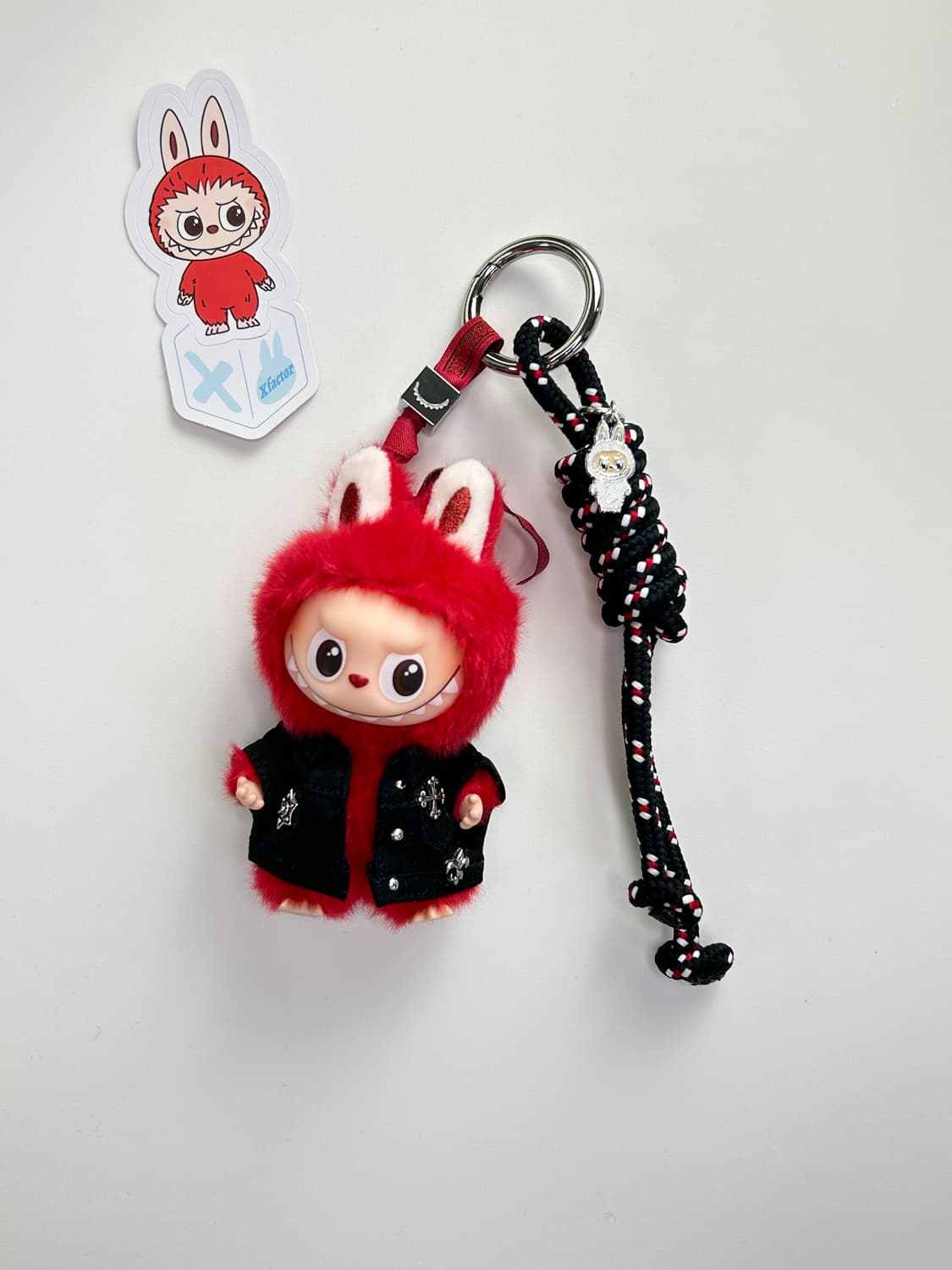 (2)❤️라부부 내 마음속 비밀번호 “X” — red 커스텀 미니키링 상품이미지4